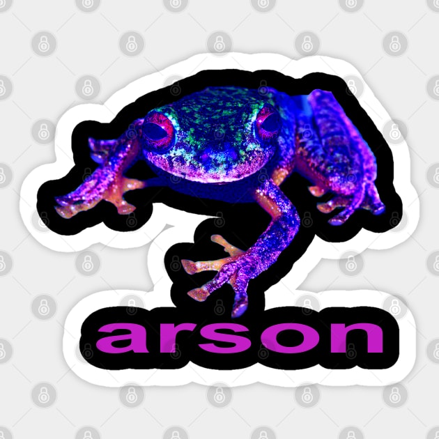 BLUE FROG ARSON Sticker by giovanniiiii